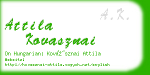 attila kovasznai business card